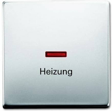 Busch-Jaeger Abdeckung für Heizungs-Notschalter in Edelstahl, Farbe Silber, bündige Montage - Bild 1