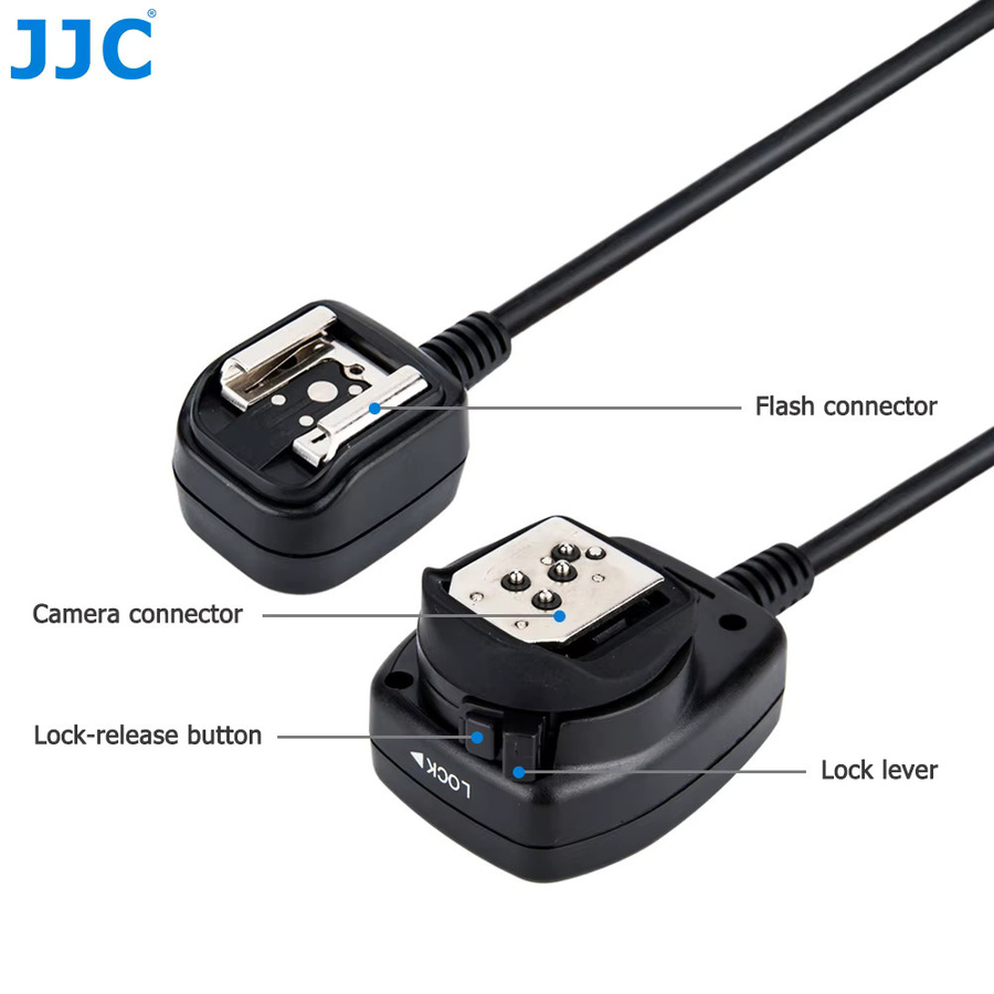 JJC TTL-Off Kamera-Blitzschnur für Nikon D-Serie DSLR und Speedlites SB-5000/SB-800, Schwarz, 1,3 m - Bild 3