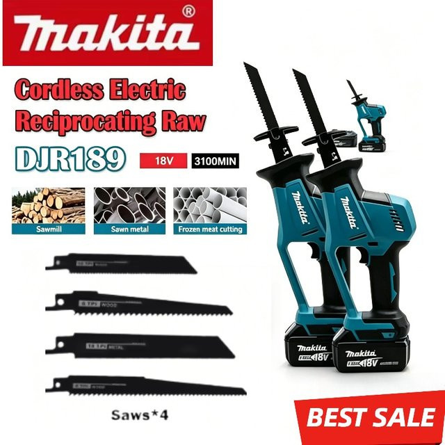 Makita DJR189 Akku-Säbelsäge mit bürstenlosem Motor aus der LXT Serie, 18V Akku-Säge für Holz und Metall - Bild 1