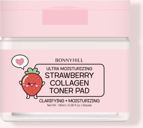 Bonnyhill Erdbeer-Kollagen Gesichts-Toner-Pad, 60 Blöcke - Bild 1