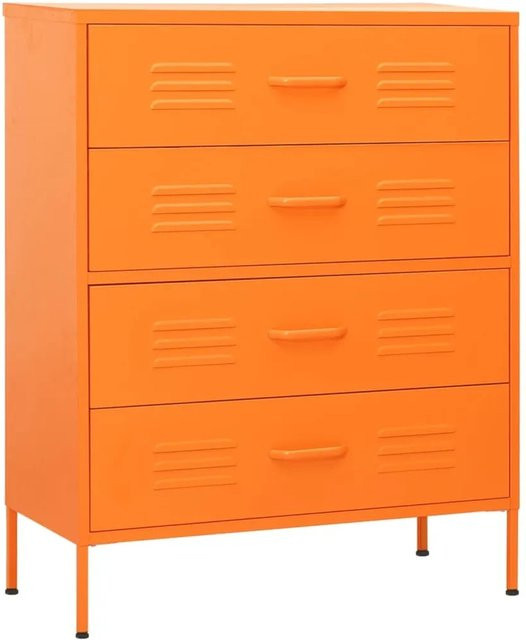 vidaXL Kommode aus Stahl in Orange, B/T/H: 80 x 35 x 101,5 cm - Bild 1