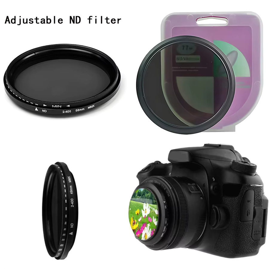 Variabler ND-Filter für deine Kamera, Einstellbarer Neutraldichtefilter ND2-ND400 in Schwarz - Bild 5
