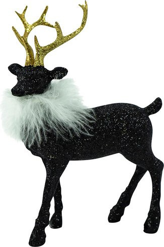 NOOR living Elchkopf Weihnachtsdeko in Schwarz, Höhe: 20 cm - Bild 1