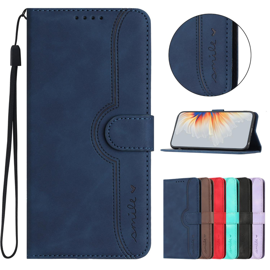 Magnetische Leder-Klapphülle für Xiaomi Poco M8 Pro 5G und M7 Pro 5G in Blau mit Kartenfächern und Ständerfunktion - Bild 3