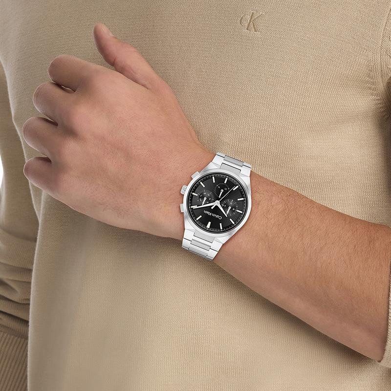 Calvin Klein Armbanduhr, Quarz, Edelstahl, schwarzes Zifferblatt, Herren - Bild 2