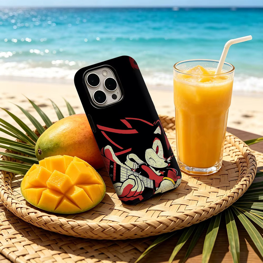 CaseChic MagSafe Schutzhülle Shadow the Hedgehog Rocker Matte Bumper für iPhone 17 16 15 14 13 Pro Max Plus Schwarz - Bild 2