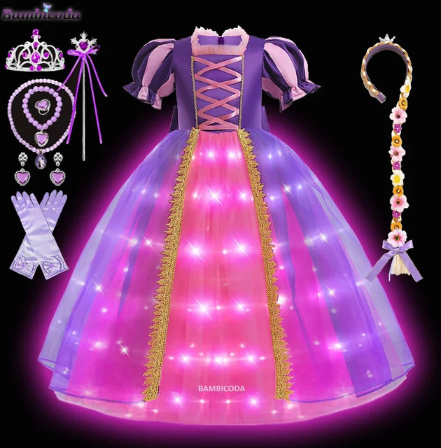 BAMBICODA Prinzessin Kleid, Lila Pailletten, ab 3 Jahre - Bild 1