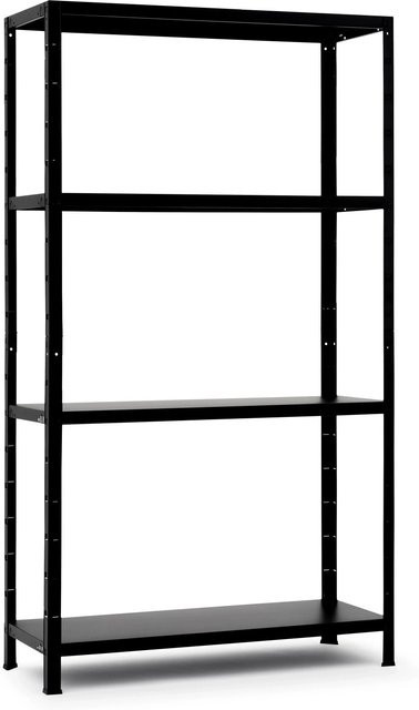Schulte Steck-Grundregal Schwarz B/H/T: 100 x 180 x 40 cm - Bild 1