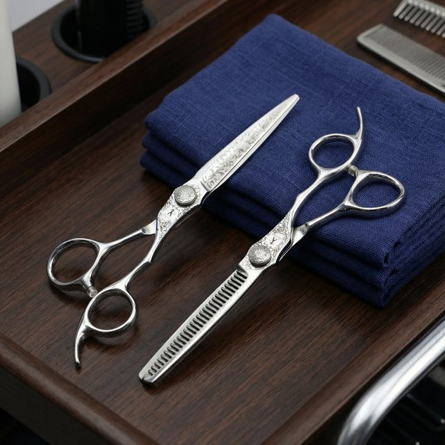 FnLune Haarschneideschere aus Edelstahl, 6 Zoll, Unisex - Bild 1