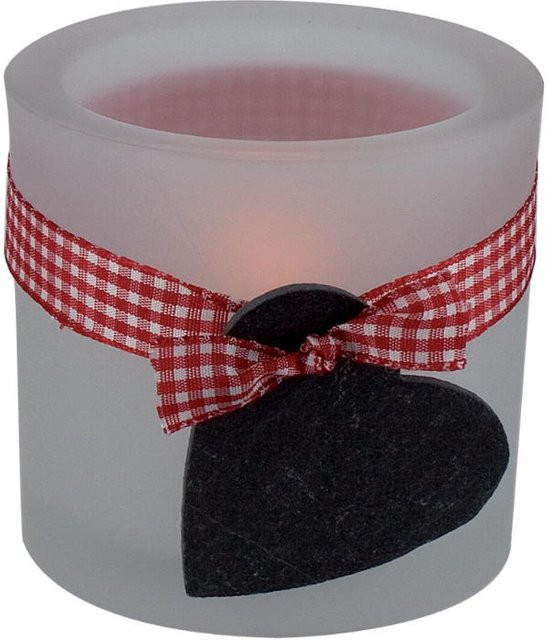 Windlicht Herz von Butzon und Bercker in Weiß aus Glas und Stein für Tealights - Bild 1