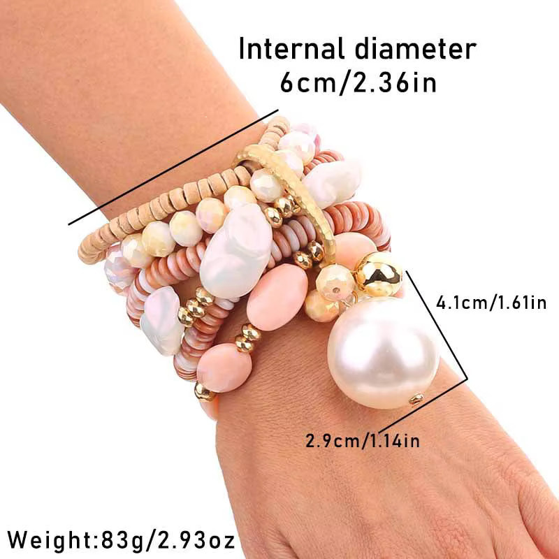 Armband-Set Perle, Bunt, Damen - Bild 2