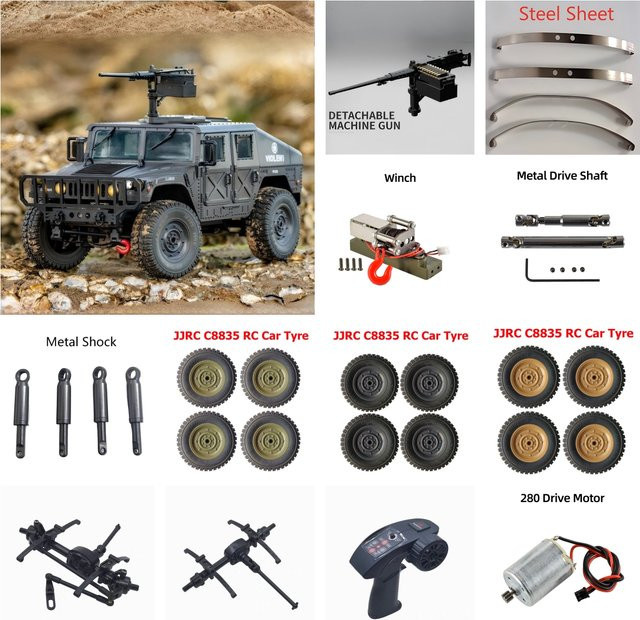 JJRC RC Auto Ersatzteil Zubehör, Metall, Fahrzeuge - Bild 1