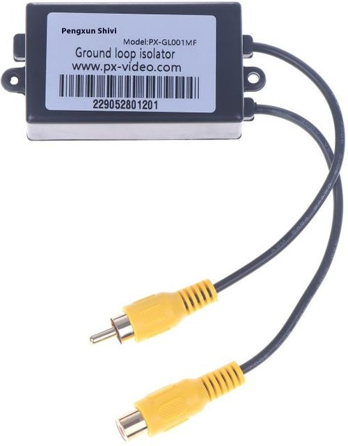 Tranquillita RCA Video Isolator AV Videofilter zur Eliminierung von Videointerferenzen, schwarzer Videofilter gegen horizontale Streifen und Schneeflocken - Bild 1