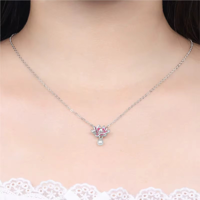 MISEFF Halskette, 925 Silber, Perle, Zirkonia, Damen - Bild 2
