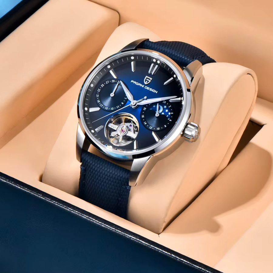 PAGANI DESIGN Armbanduhr, Automatik, Edelstahl, Mondphase, Herren - Bild 2