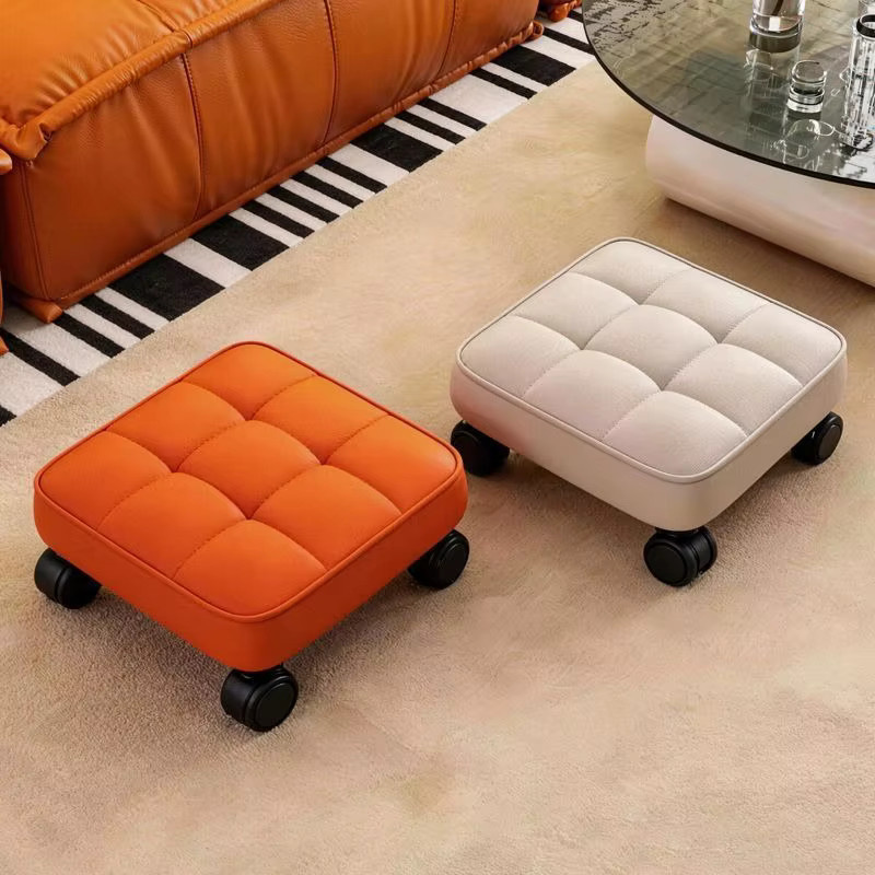 Multifunktionaler LIUSHADUOLA Kinderhocker mit Rollen in Beige für Haushalt und Näharbeiten - Bild 3