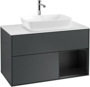 V&B Waschtischunterschrank Finion 100 in Blau lackiert, B/T/H: 100 x 50,1 x 50,1 cm - Bild 1