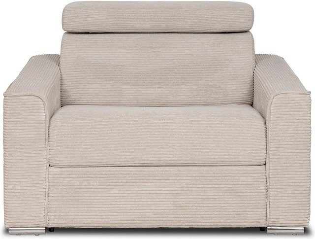 Vente-unique Schlafsessel Vizir in Beige mit Armlehnen - Bild 1