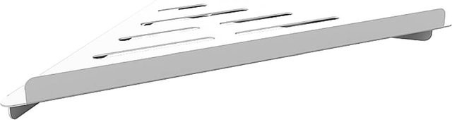 Eckseifenkorb Brillantbad WHITE aus Messing in Weiß, Wandmontage, B/H/T: 26,2 x 14,2 x 1,0 cm - Bild 1