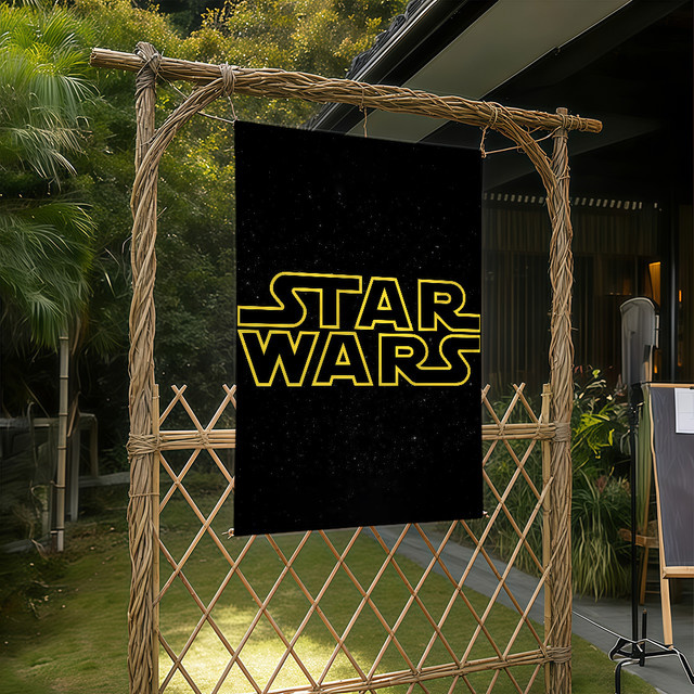 Star Wars Willkommensbanner S-STARS-ES Outdoor Flagge für Garten und Heimdekoration B: 60 cm, H: 40 cm, T: 40 cm - Bild 1