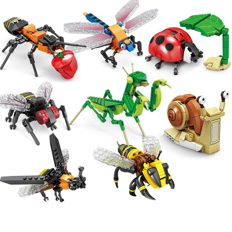 Yiran toy Lernpuzzle Tier-Zusammenbau Biene Libelle Insekt - Bild 2