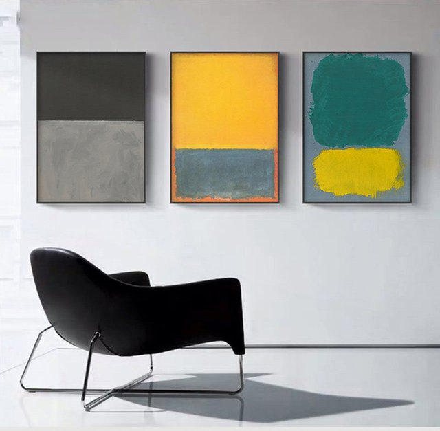 Potdemiel Abstraktes Leinwandgemälde Mark Rothko Moderne Kunst Poster Wanddekorationsbild Mehrfarbig - Bild 1