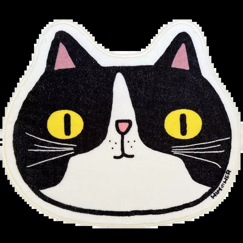 VIKAMA Teppich mit Katzenmuster aus Polyester für Wohnzimmer, Schlafzimmer und Flur - Bild 3