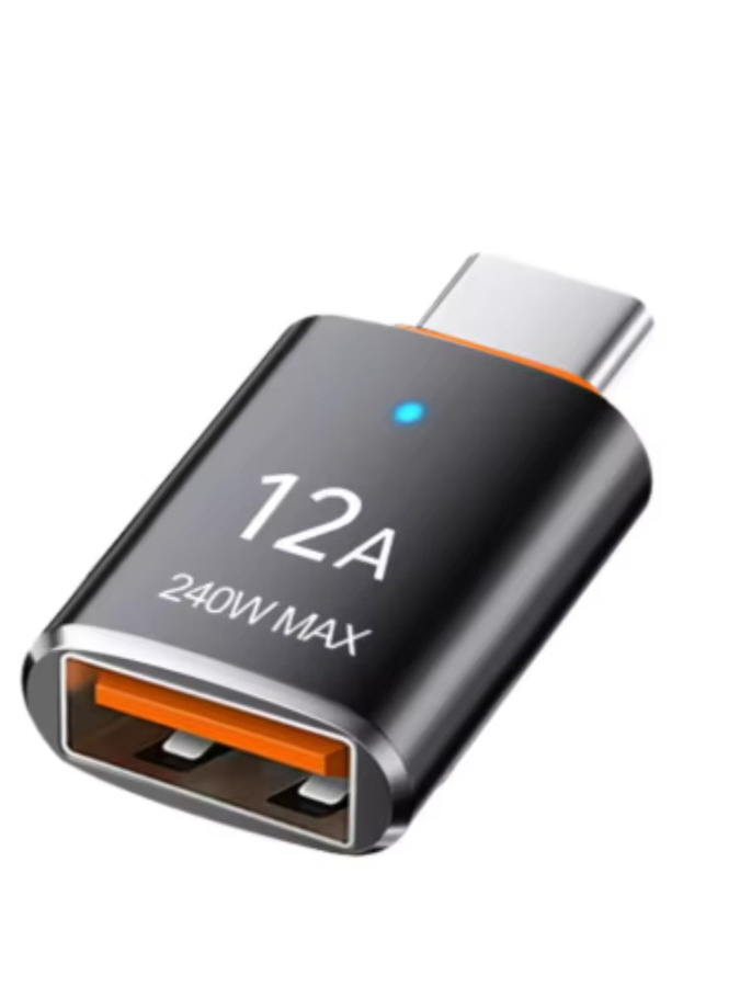 12A USB 3.0 auf Typ C Adapter mit LED OTG Funktion, USB C Stecker auf USB A Buchse, Multicolor, kompatibel mit iPhone 15, Tablet, Notebook und Android Smartphones - Bild 7