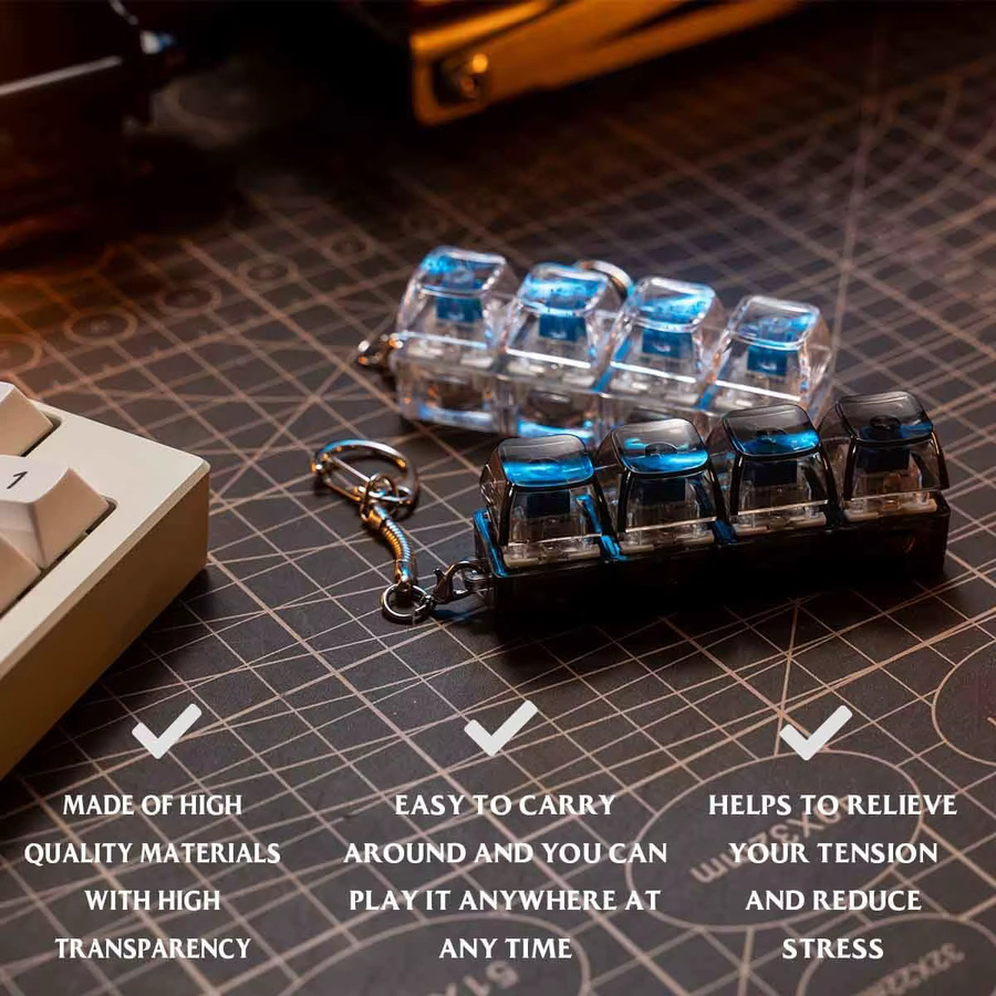Venit Keys LED-Tastatur-Schlüsselanhänger, Fidget-Spielzeug, Unisex - Bild 4