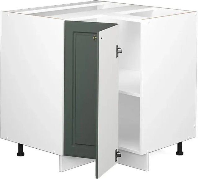 Vicco Eckunterschrank Fame-Line Küchenschrank im Landhausstil, Grün-Gold-Weiß mit Eiche-Optik, B/T/H: 80,5 x 60,0 x 82,0 cm - Bild 1