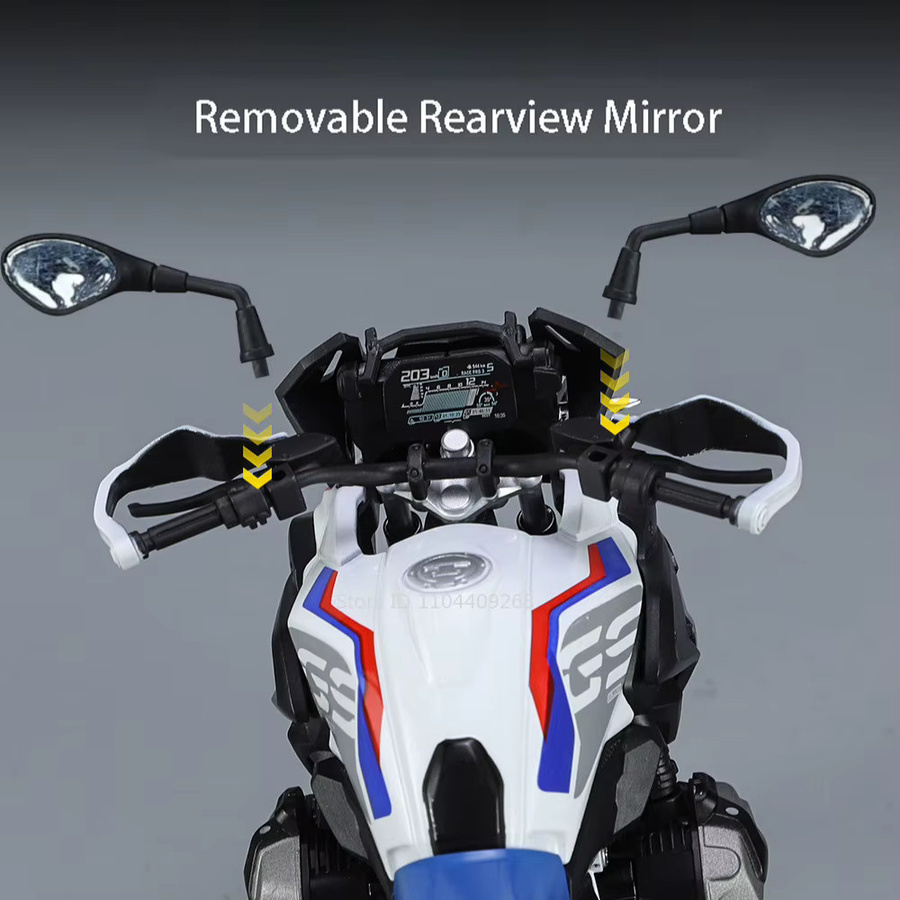 RMZ city R1250 GS RR1000 Motorrad Modell Spielzeug, 1:9, Metall, Weiß, Bunt / Mehrfarbig - Bild 2