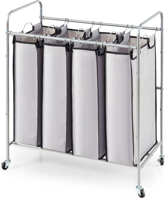 Buying Solutions MB Wäschetrenner-Wagen mit 4 herausnehmbaren Beuteln in Grau - Bild 1