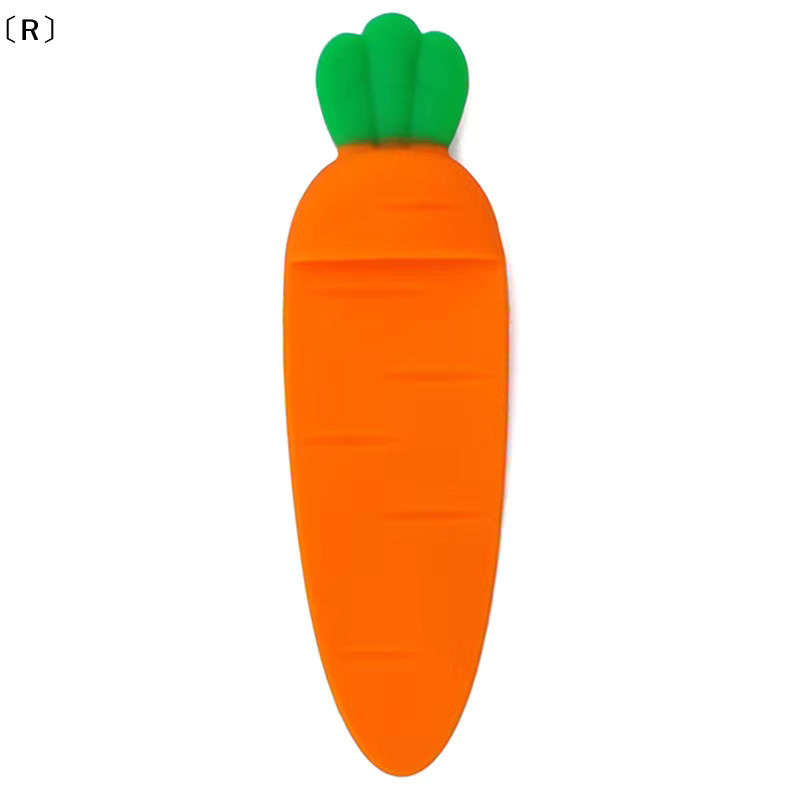 Kawaii Karotten-Lesezeichen aus Silikon in Orange für Schule und Büro - Bild 4