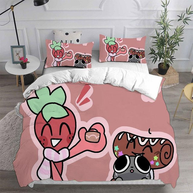 Dandy's World Bettwäsche-Set aus Mikrofaser in Pink mit Bettbezug und Kissenbezug, B/H: 140 x 210 cm - Bild 1