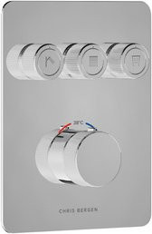 Chris Bergen Unterputz Duschthermostat Aquatronic in Chrom Silberfarben - Bild 1
