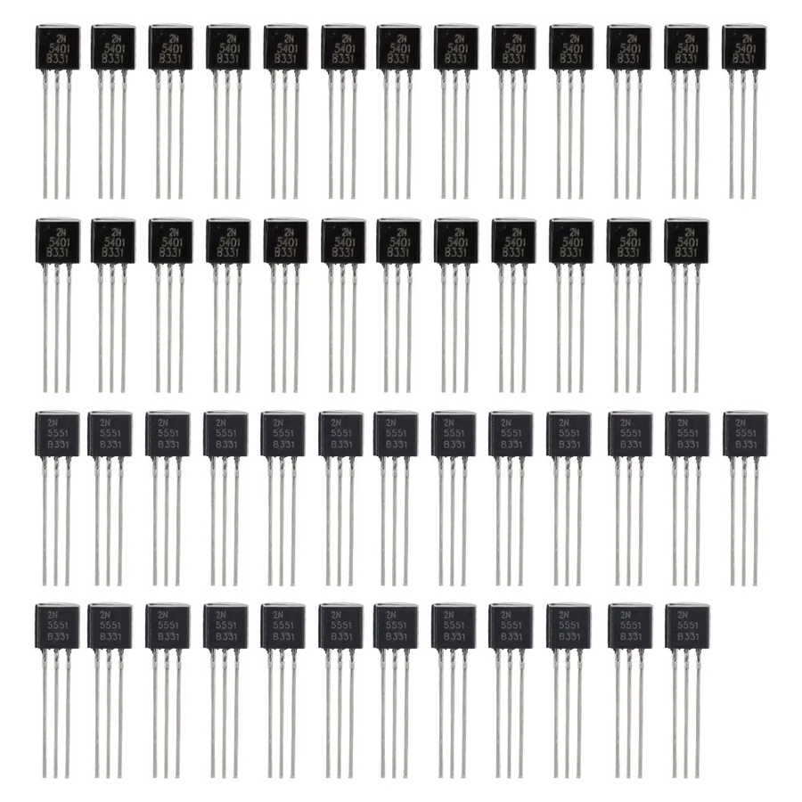 YTDMEN NPN-Triodentransistor-Kit 50 Stück bestehend aus 25 Stück 2N5551 und 25 Stück 2N5401 in Schwarz - Bild 2