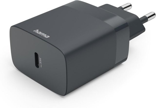 Hama USB-C Schnellladegerät mit Power Delivery und 30 W in Anthrazit - Bild 1