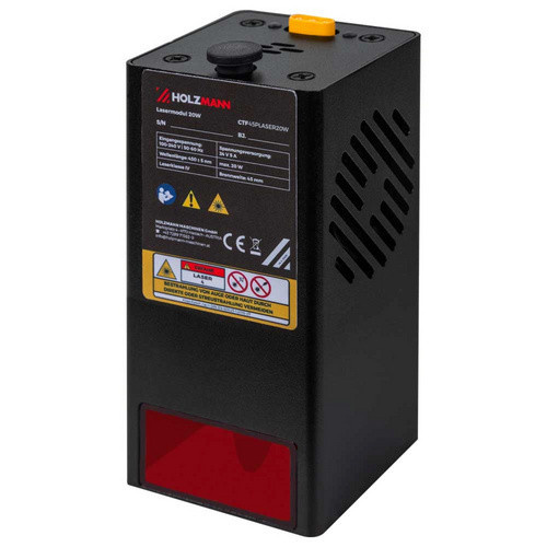 Holzmann-Maschinen Lasermodul CTF45PLASER20W mit 20W für CNC Tischfräsmaschine, schwarz - Bild 3