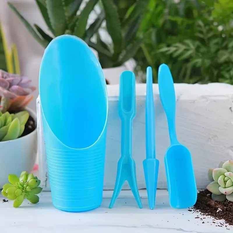 MeatPlant 5-teiliges Gartenwerkzeug-Set aus Kunststoff in Blau für Pflanzung und Gartenarbeit - Bild 2