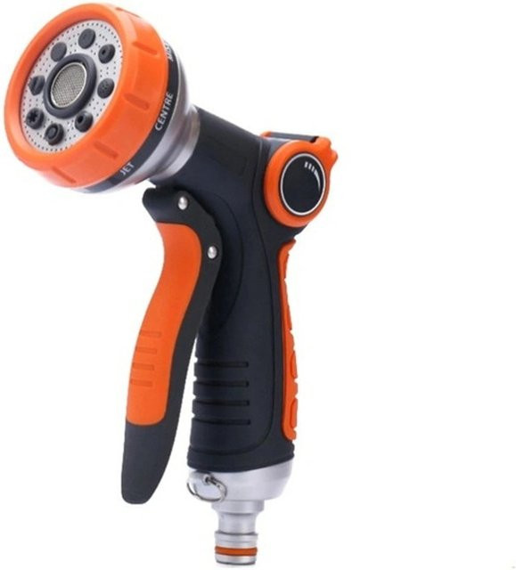 FLOWERS SPRAL Hochdruck-Wasserspritze mit Schaumwasserflasche für Autowäsche und Gartenbewässerung in Schwarz-Orange - Bild 1