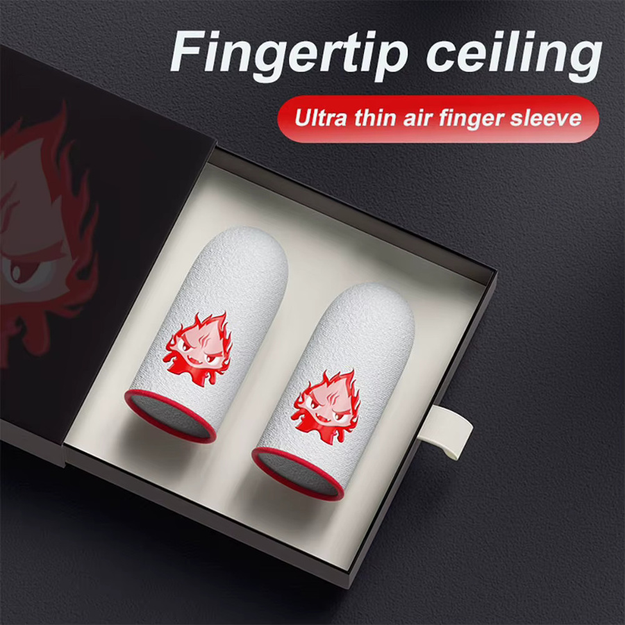 ALLOET Fingerspitzenabdeckungen für Mobile Shooter Games, 1 Paar, Weiß, atmungsaktiv und waschbar - Bild 3