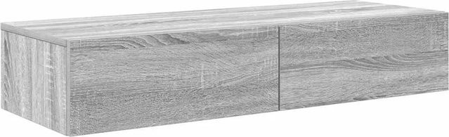 vidaXL Wandregal mit Schubladen in Grau Sonoma aus Holzwerkstoff, B/T/H: 100 x 36 x 19 cm - Bild 1