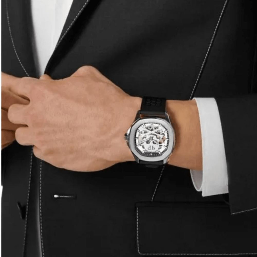 Philipp Plein Armbanduhr Automatik, Edelstahl, 42 mm, Herren, schwarz - Bild 5