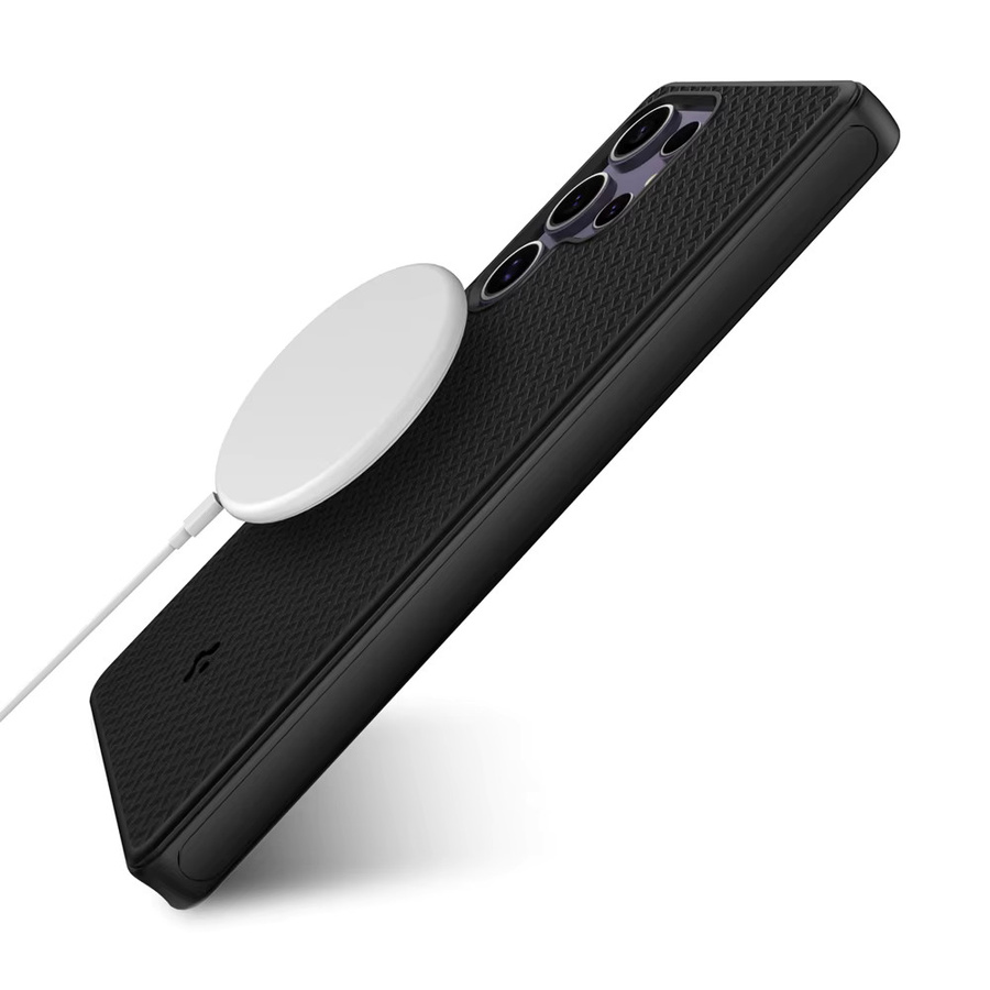 Spigen MagSafe Magnetische Silikon-TPU-Hülle für Samsung Galaxy S26 Ultra und S25 Plus in Schwarz und Lila - Bild 4