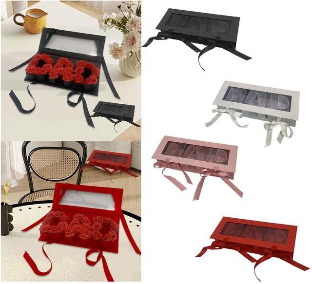 Dekorative leere Blumenbox von Kesoto in Schwarz für DIY-Geschenke zum Vatertag - Bild 1