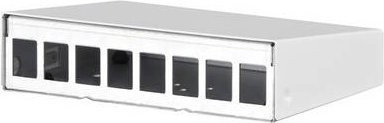 Metz Connect Keystone AP-Gehäuse 8 Port in Reinweiß RAL9010 - Bild 1