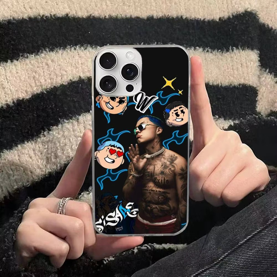 B-Blessd Handyhülle für iPhone 16, 15, 14, 13, 12, 11 Pro Max Plus mit silbrigem Satin-Design - Bild 3