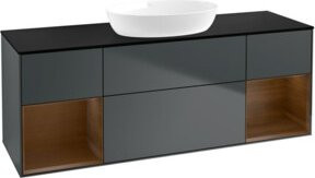 V&B Waschtischunterschrank Finion mit Wandbeleuchtung, Breite: 160 cm, Lackiert - Bild 1