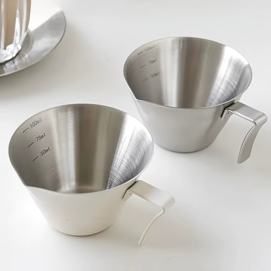 WUWANLI Espresso-Extraktionstasse aus Edelstahl 304 mit Skala, Silber, 100 ml - Bild 6