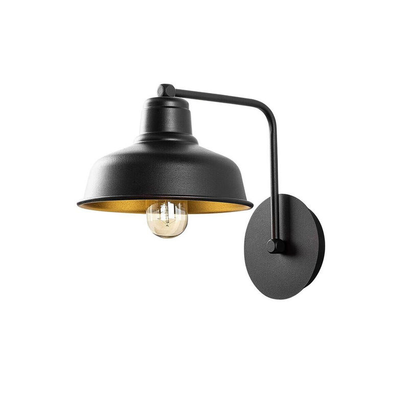 Opviq Wandleuchte aus Metall in Schwarz für Wohnzimmer, Schlafzimmer und Flur, E27, B/H/T: 27 x 24 x 19 cm - Bild 3